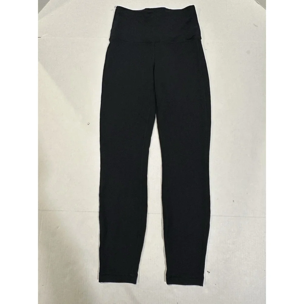 Lululemon High Rise Leggings Sweatpants Athletic Leisure Yoga Black Size 4